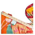 Farm Rio Forest Mixed Scarves Midi Dress XXS One Shoulder Tropical Print NEW Photo 8