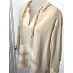 C&C California Striped V Neck Hoodie Pullover Sweatshirt Women's Medium Hippie Photo 3