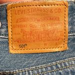 Levi's 501 BUTTON FLY HIGH WAIST RISE BLUE JEAN DENIM CUTOFF PLUS SIZE SHORTS 33 Photo 4