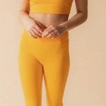 Girlfriend Collective  Golden Glow Yellow Compressive High Rise Legging Sz Small Photo 0