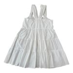 Banana Republic NWT Poplin Mini Tiered Dress V back in white size medium Photo 3