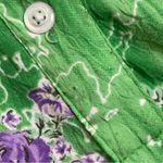 Shandar Nightgown Nursing‎ Breastfeeding Maxi Green Floral Sleepwear Pajamas Pjs Size M Photo 6