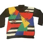 Vtg 80s Santoria Womens Beaded Snowflake Holiday Ugly Christmas Sweater Size M Black Size M Photo 0
