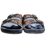 The Kooples NIB Leo Poulain Leather Animal Print Double Strap Sandal Size EU38 Photo 6