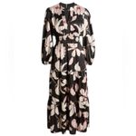 Julia Jordan NWT Floral Midi Dress In Black/Ivory Size 6 Photo 4