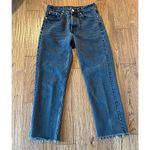ZARA  high rise straight crop raw hem jeans size 4 Photo 2