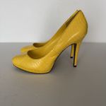 Ralph Lauren Lauren Heels Womens Kailee Platform Pumps Yellow Snake Print 8.5 B Photo 1