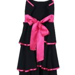 Taboo Vintage 90s Black & Pink Ruffle Dress Photo 2
