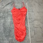 Windsor  Pink Coral Ruched Bodycon Mini Dress Ruched Strap Glam Party Dress Sz S Photo 5