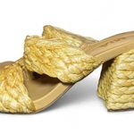 MIA Felicity Natural Raffia Braided Double Band Heel Slip On Sandal Size 7 Photo 1