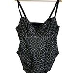 Savage X Fenty Black Geometric Lace Teddy Bodysuit Plus Size 2X Photo 0