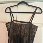 Miss California Apparel Black And Tan Lace Fringe‎ Dress Size Large Photo 5