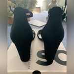 SO Brand New in Box Black Suede Strappy Open Toe Chunky Sandals High Heels 8.5 Photo 4