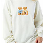 PacSun  PS / LA Teddys Crew Neck Sweatshirt Off White NWT Size XS/S Photo 0