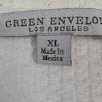 Green Envelope LA White Seersucker Tiered Ruffle Sleeve Midi Dress – XL Photo 4