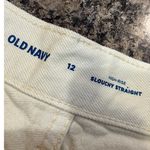 Old Navy  NEW Beige High Rise Slouchy Straight Cut Off Shorts Size 12 Button Fly Photo 4