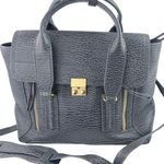 3.1 Phillip Lim  Pashli Medium Black Gold Leather Satchel Crossbody Handbag OS Photo 3