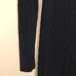 Blashe Women’s Black Studded Mesh Long Sleeves Cocktail Evening Sheath Dress Photo 3