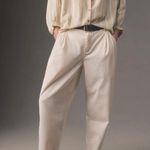 Anthropologie Retro Tapered Straight Jeans in Cream Size 28 Tencell Cotton Blend Photo 8