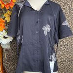 Unique Vintage 1940’s Black Butterfly Print Cecilia Blouse NWT | MEDIUM Photo 1