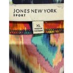 Jones New York  Watercolor Multicolor Long Sleeve VNeck Blouse Size XL Photo 4