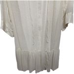 H&M  Sheer Lined Tiered Prairie Boho Cottage Core White Shimmer Dress Size Small Photo 2