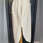 fab'rik Cottagecore  Cream Linen Blend Belted Side Split Beachy Lagenlook Dress Photo 3