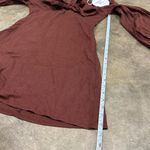 Princess Polly Karmen Coquette Long sleeve linen Mini Dress In Brown Photo 4