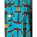 Tracy Negoshian  Blue Anchor Print Half Button Front Long Sleeve‎ Shift Dress M Photo 7