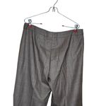 Escada Women's Dress Pants Check Wool Trousers Relaxed Flat front Grey Sz. 44 Gray Size undefined Photo 7
