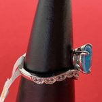 Bomb Party RBP2940 Natural Fusion Quartz on Rhodium Size 7 Ring NWT Photo 1