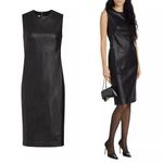 Spanx  Black Faux Leather Sleeveless Knee‎ Length Sheath Dress Size Medium Photo 1