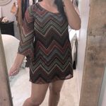 Auditions  size large one shoulder chevron dress Photo 2