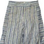 Anthropologie Ett Twa Pants Womens 2P Blue White Wide Leg Striped Sailor Linen Photo 2