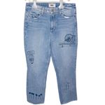 Paige  High Rise Sarah Straight in Briezy with western prints size 28 Photo 25