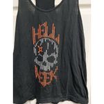 Theory 005-004 Orange athletic tank top y2k "Hell Week" womens Large L Black Photo 1