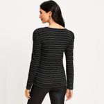 Loft Sparkle Puff Sleeve Square Neck Top Size M Photo 2