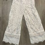 Lulus Amora White Lace Jumpsuit Bridal Bride Bachelorette Wedding Small Photo 3