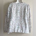 CAROLINA K. Cream Puff Sleeve Blouse with Ruffled Peter Pan Collar White Size M Photo 1