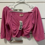 Urban Outfitters UO Lena Twist-Front Top  Pink NWT Photo 1