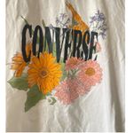 Converse Women’s Floral Graphic T-shirt Size Medium Cotton Casual Slim Fit Photo 2