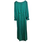 Ricarica women's Emerald Green Striped Maxi formal Dress Long Sleeve Size 2X Photo 7