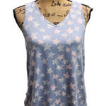 Kensie  Star Print Tank Top‎ Womens Size S Sleeveless Casual Blue Pink Photo 0