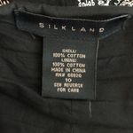 SilkLand size 10 Black and white embroidered paisley Skirt Photo 2