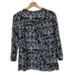 Pixley Black & White Diamond Print Long Sleeve Top L Size L Photo 1