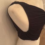 Free People  Tank Top XS Pleated drapery Asymmetrical OneShoulder Sleeveless crop Photo 2