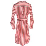 Katie Kime Red Retro‎ Stripe Sophia Belted Shirt Dress Sz L Size L Photo 4