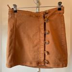 Free People  Tan Button-Detail skirt Photo 0
