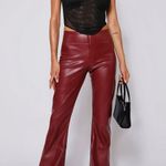 Tiger Mist Red Leather Pants Photo 0