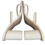 Dolce Vita Noles Croc Double Strap High Heels Block Heel Slip On Ivory Size 9 Photo 4